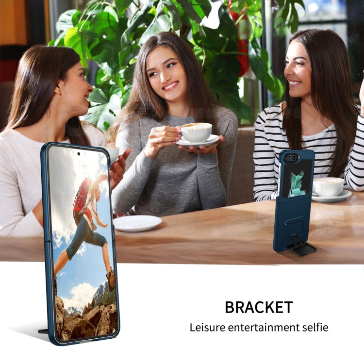 For Samsung Galaxy Z Flip6 / Flip7 FE Three-dimensional Folding Holder PC Phone Case
