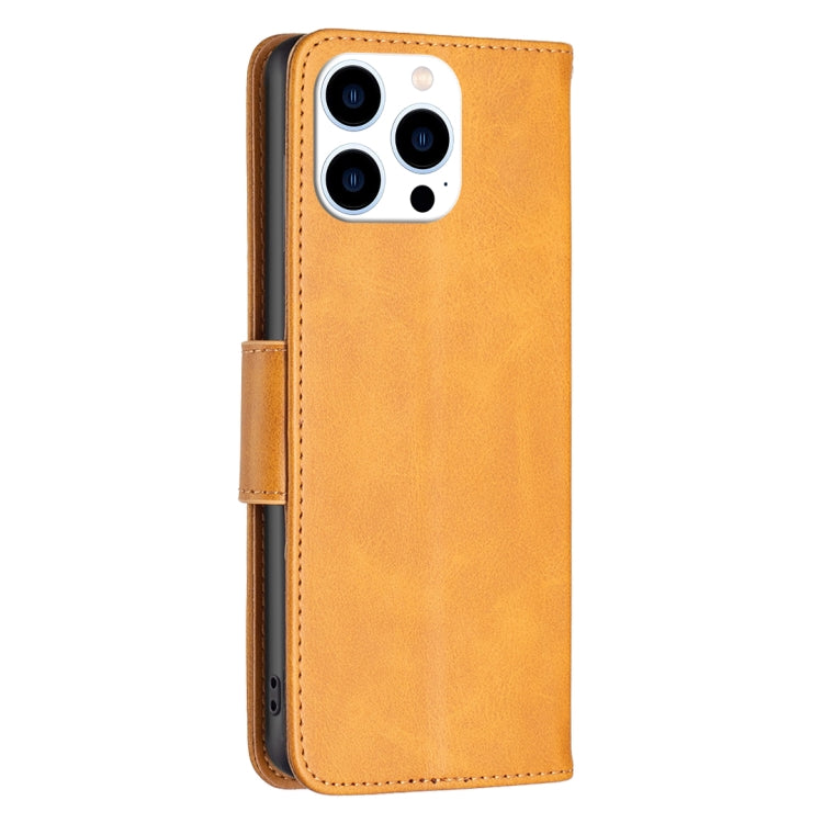 For iPhone 16 Pro Lambskin Texture Pure Color Flip Leather Phone Case