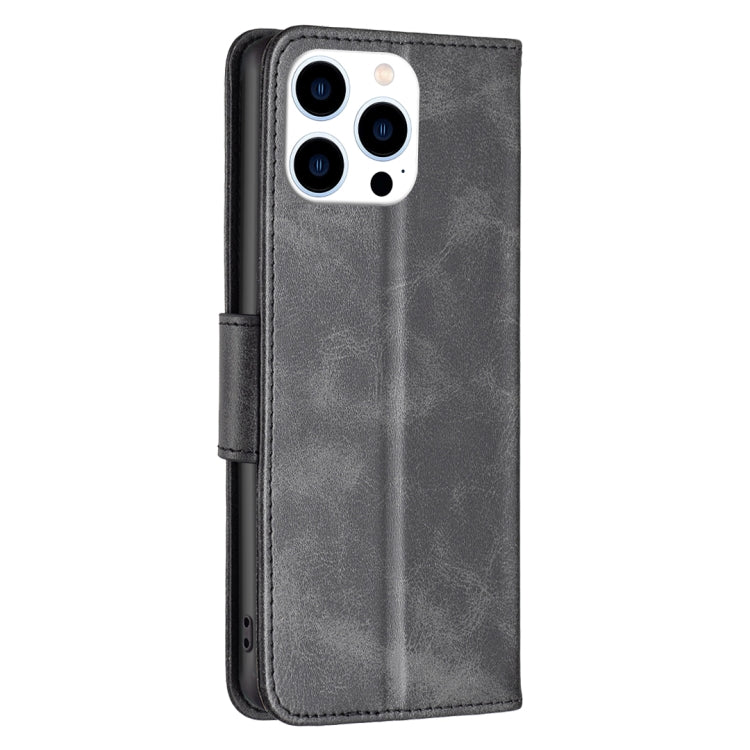 For iPhone 16 Pro Lambskin Texture Pure Color Flip Leather Phone Case