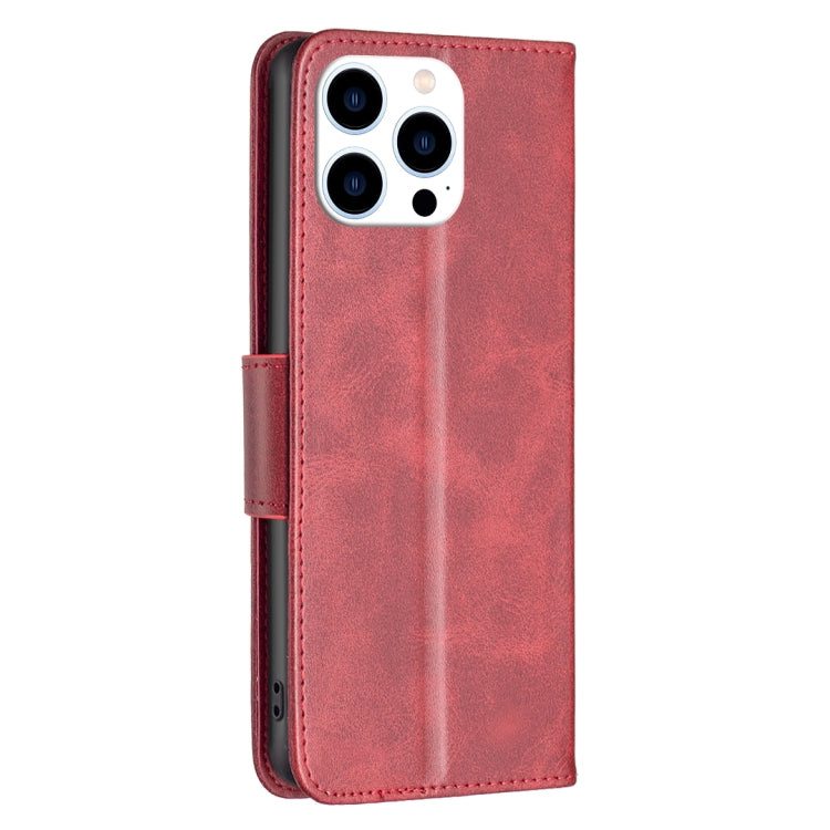 For iPhone 16 Pro Lambskin Texture Pure Color Flip Leather Phone Case