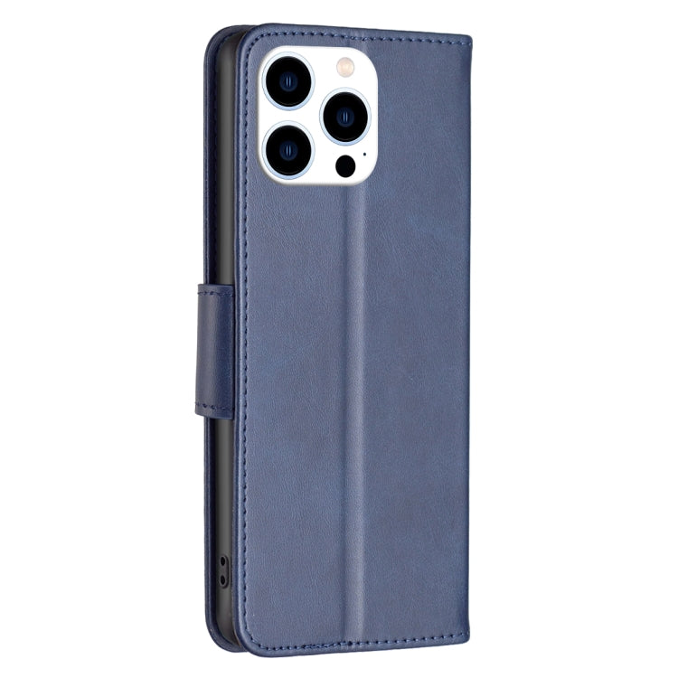 For iPhone 16 Pro Lambskin Texture Pure Color Flip Leather Phone Case