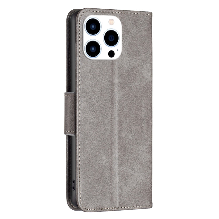 For iPhone 16 Pro Lambskin Texture Pure Color Flip Leather Phone Case