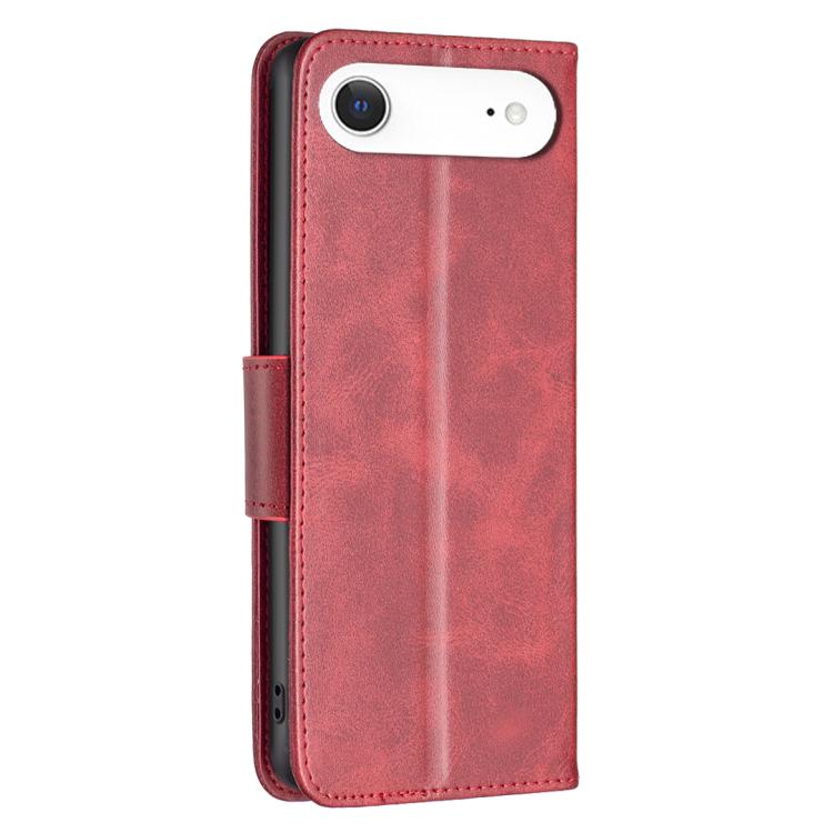For iPhone Air Lambskin Texture Pure Color Flip Leather Phone Case