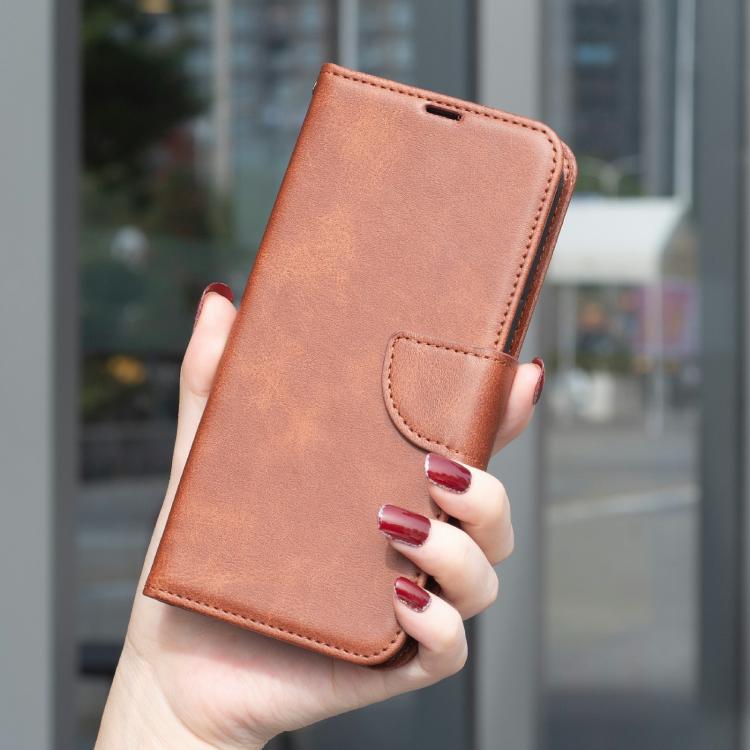 For iPhone Air Lambskin Texture Pure Color Flip Leather Phone Case
