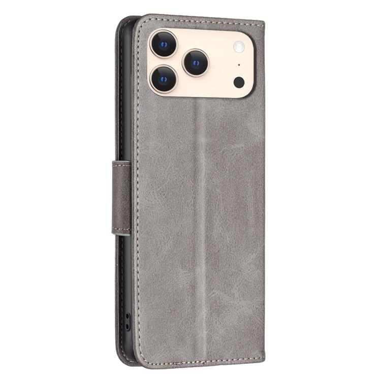 For iPhone 17 Pro Lambskin Texture Pure Color Flip Leather Phone Case