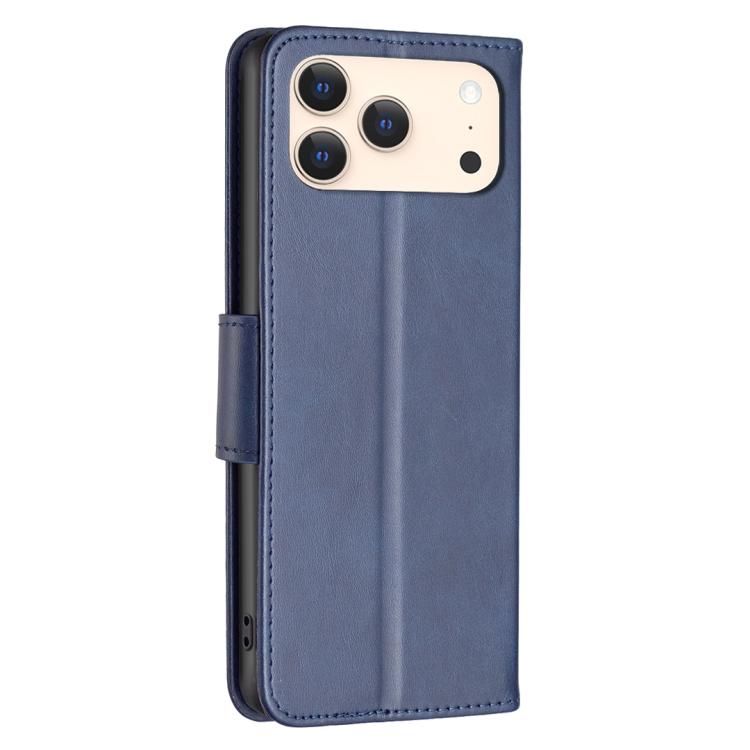 For iPhone 17 Pro Max Lambskin Texture Pure Color Flip Leather Phone Case