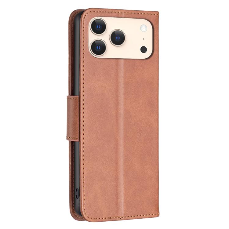 For iPhone 17 Pro Max Lambskin Texture Pure Color Flip Leather Phone Case