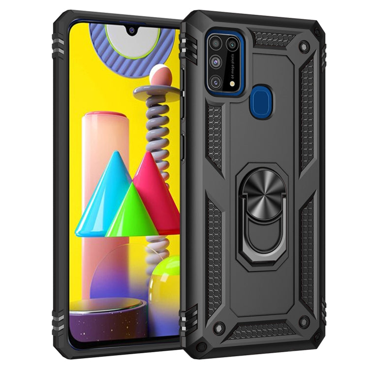 For Samsung Galaxy M31 Shockproof TPU + PC Protective Case with 360 Degree Rotating Holder