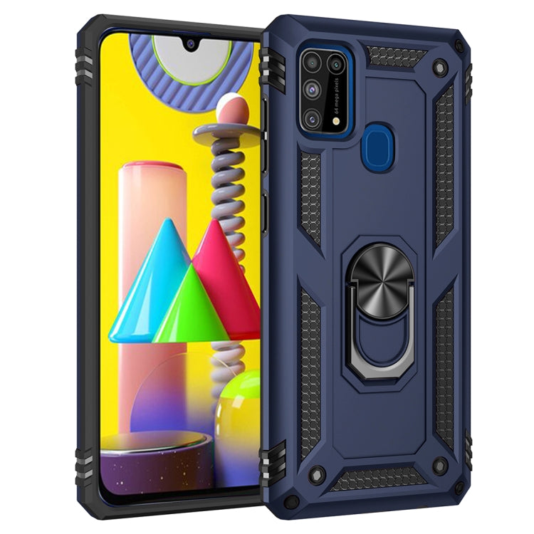 For Samsung Galaxy M31 Shockproof TPU + PC Protective Case with 360 Degree Rotating Holder