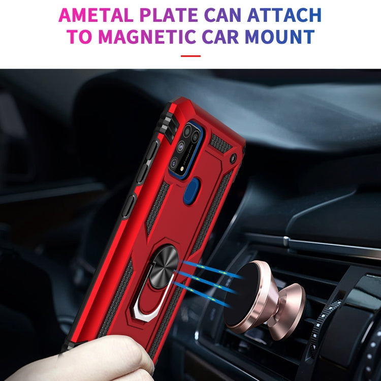 For Samsung Galaxy M31 Shockproof TPU + PC Protective Case with 360 Degree Rotating Holder
