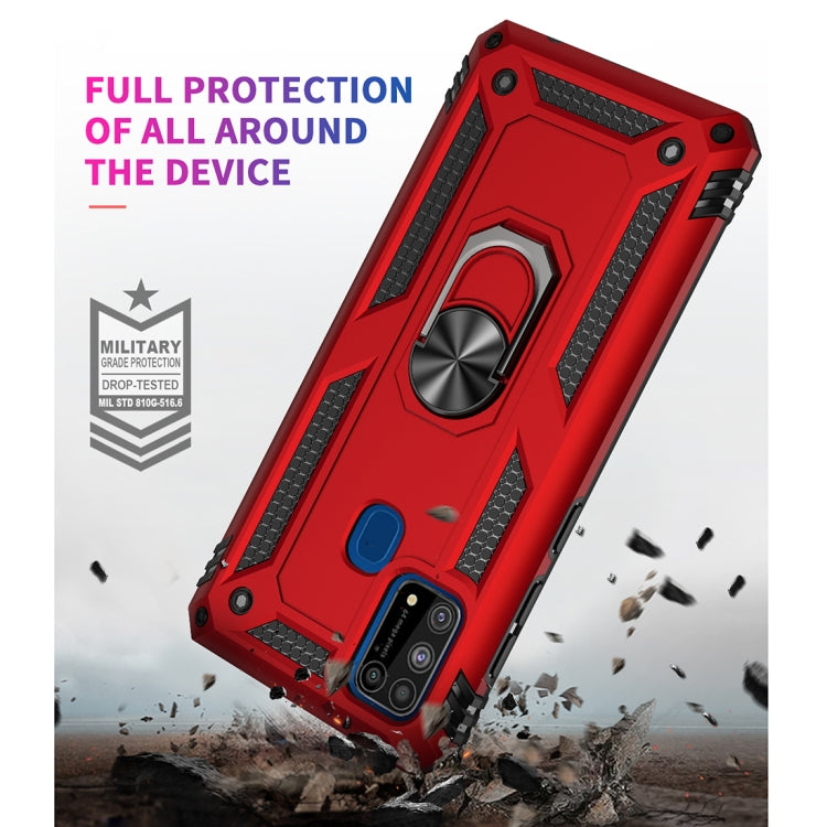 For Samsung Galaxy M31 Shockproof TPU + PC Protective Case with 360 Degree Rotating Holder