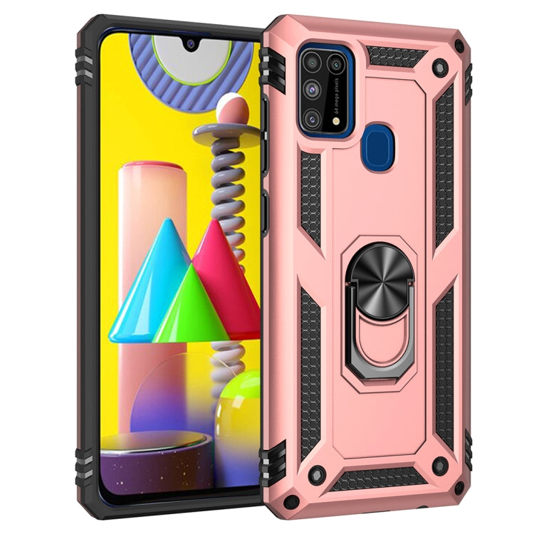 For Samsung Galaxy M31 Shockproof TPU + PC Protective Case with 360 Degree Rotating Holder