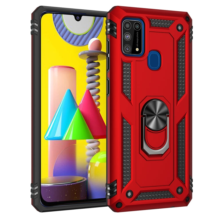 For Samsung Galaxy M31 Shockproof TPU + PC Protective Case with 360 Degree Rotating Holder