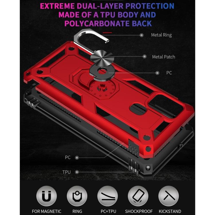 For Samsung Galaxy M31 Shockproof TPU + PC Protective Case with 360 Degree Rotating Holder