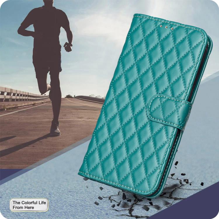 For iPhone Air Diamond Lattice Wallet Flip Leather Phone Case