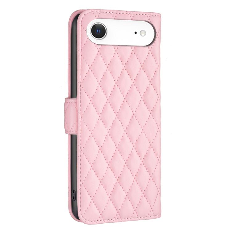For iPhone Air Diamond Lattice Wallet Flip Leather Phone Case
