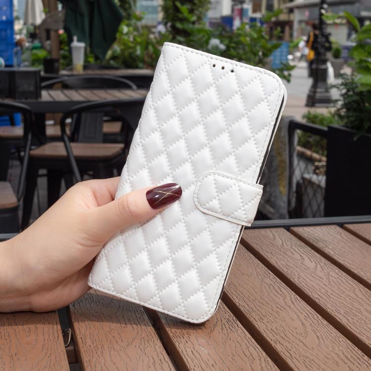 For iPhone 17 Pro Max Diamond Lattice Wallet Flip Leather Phone Case