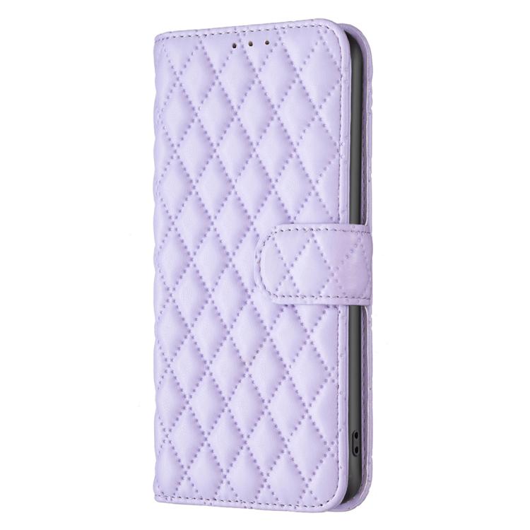 For iPhone 17 Pro Max Diamond Lattice Wallet Flip Leather Phone Case