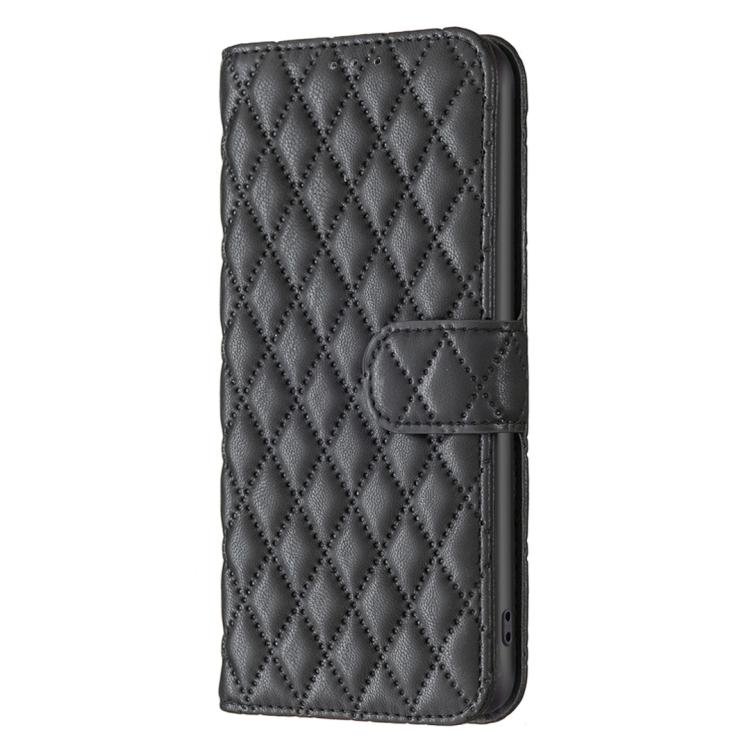 For iPhone 17 Pro Max Diamond Lattice Wallet Flip Leather Phone Case