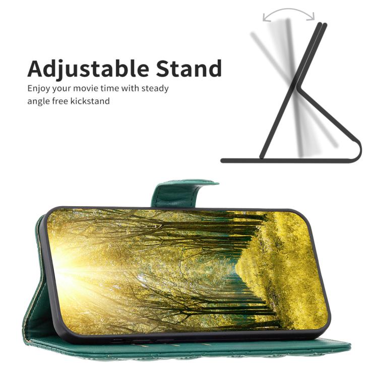 For iPhone 17e / 16e Diamond Lattice Wallet Flip Leather Phone Case