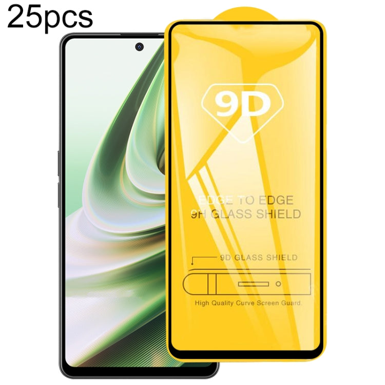 For OnePlus K11 25pcs 9D Full Glue Screen Tempered Glass Film