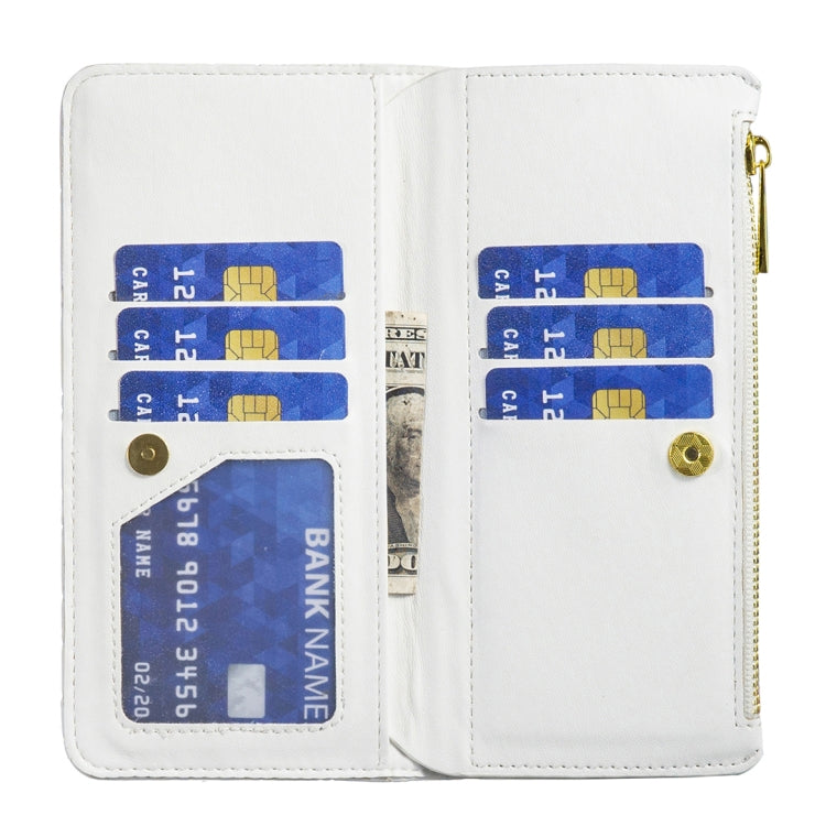 For iPhone 16 Pro Max Diamond Lattice Zipper Wallet Leather Flip Phone Case