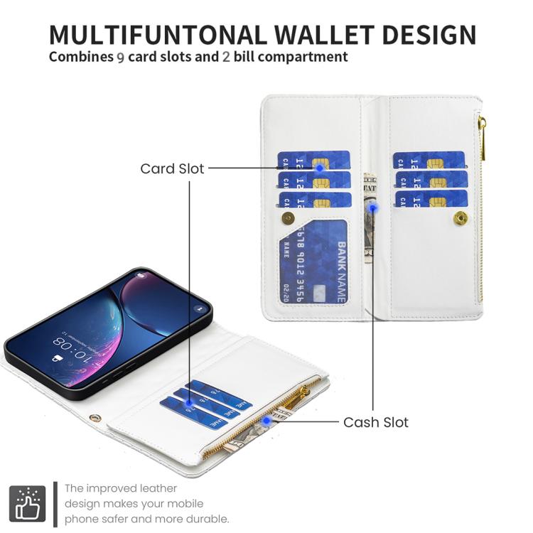 For iPhone Air Diamond Lattice Zipper Wallet Leather Flip Phone Case