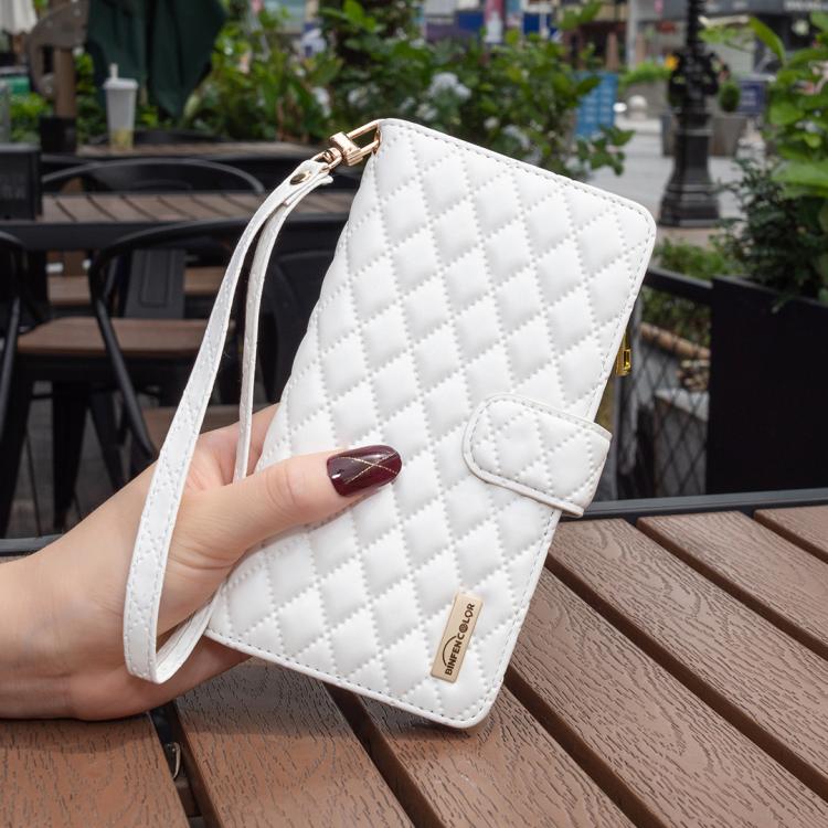 For iPhone Air Diamond Lattice Zipper Wallet Leather Flip Phone Case