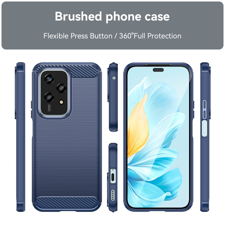 For Honor 200 Lite Global Brushed Texture Carbon Fiber TPU Phone Case