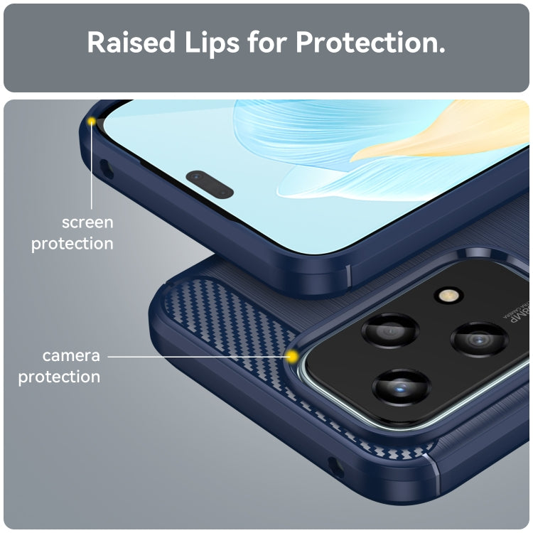 For Honor 200 Lite Global Brushed Texture Carbon Fiber TPU Phone Case