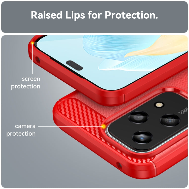 For Honor 200 Lite Global Brushed Texture Carbon Fiber TPU Phone Case