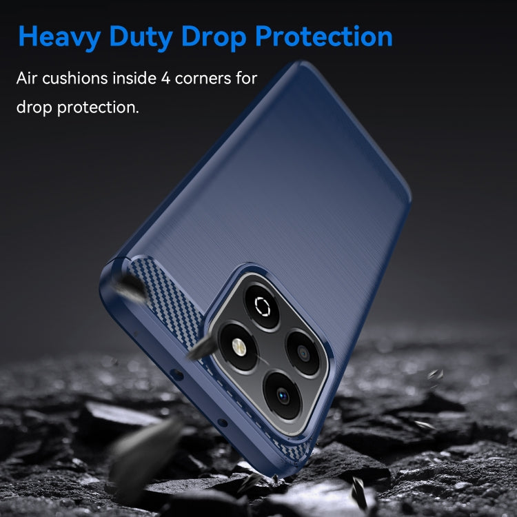 For Honor X6b Brushed Texture Carbon Fiber TPU Phone Case