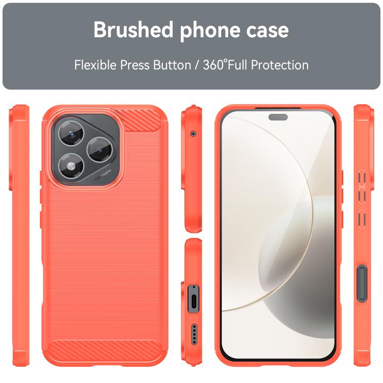 For Honor X70i Brushed Texture Carbon Fiber TPU Phone Case
