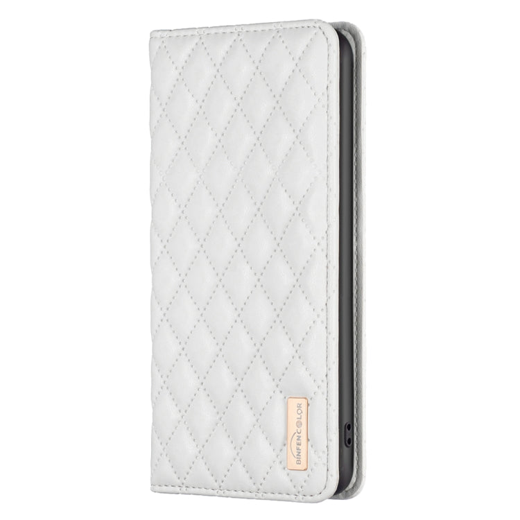 For iPhone 16 Plus Diamond Lattice Magnetic Leather Flip Phone Case