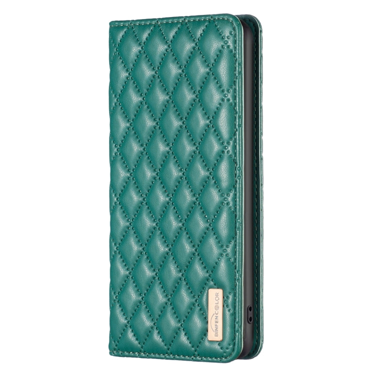 For iPhone 16 Plus Diamond Lattice Magnetic Leather Flip Phone Case