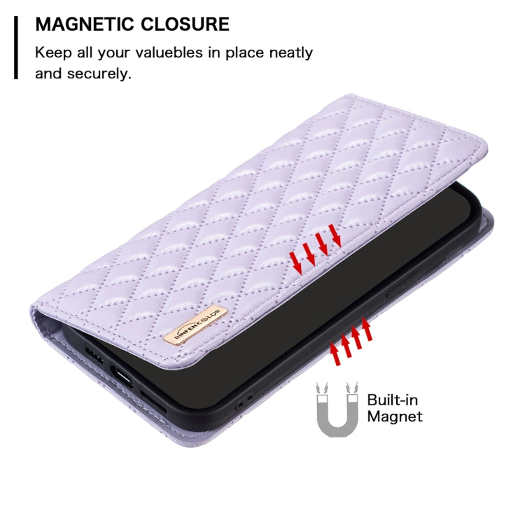 For iPhone 16 Plus Diamond Lattice Magnetic Leather Flip Phone Case