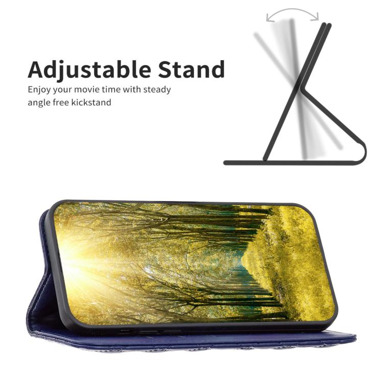 For iPhone 17 Diamond Lattice Magnetic Leather Flip Phone Case