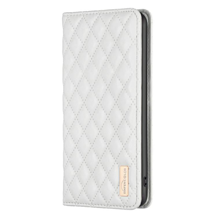 For iPhone 17 Diamond Lattice Magnetic Leather Flip Phone Case