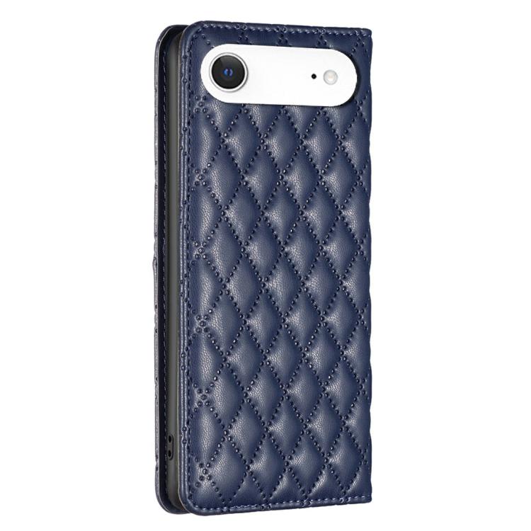For iPhone Air Diamond Lattice Magnetic Leather Flip Phone Case