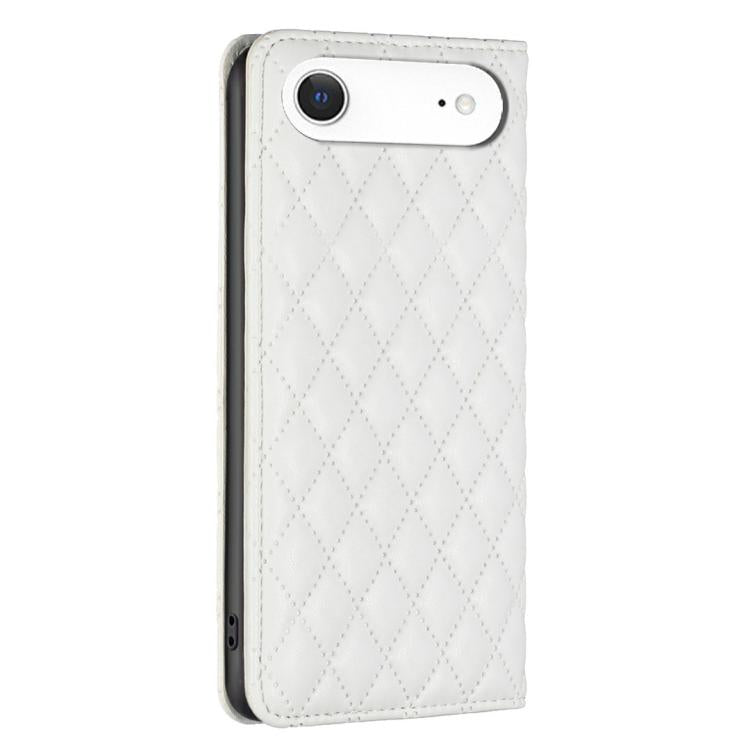 For iPhone Air Diamond Lattice Magnetic Leather Flip Phone Case