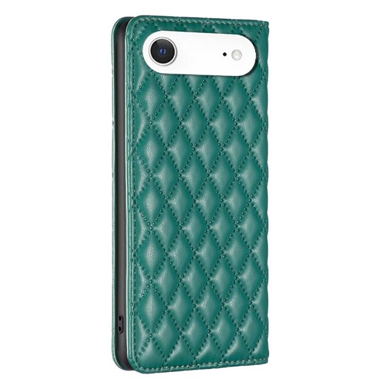 For iPhone Air Diamond Lattice Magnetic Leather Flip Phone Case
