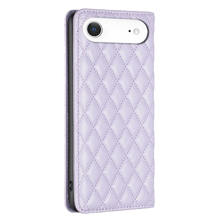 For iPhone Air Diamond Lattice Magnetic Leather Flip Phone Case