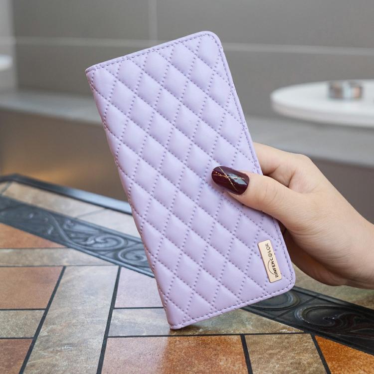 For iPhone Air Diamond Lattice Magnetic Leather Flip Phone Case