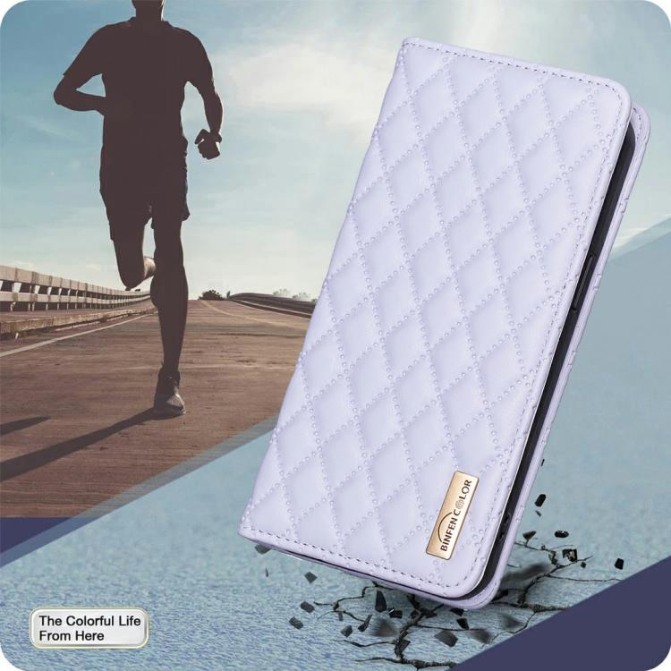 For iPhone Air Diamond Lattice Magnetic Leather Flip Phone Case