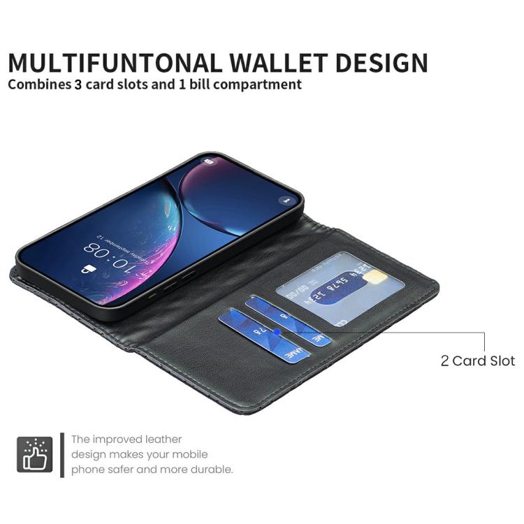 For iPhone Air Diamond Lattice Magnetic Leather Flip Phone Case