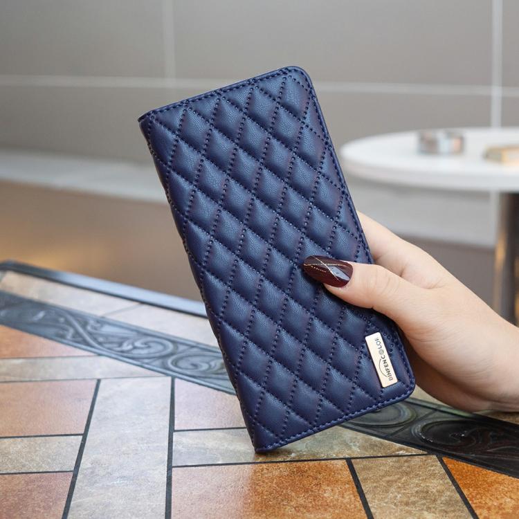 For iPhone 17 Pro Max Diamond Lattice Magnetic Leather Flip Phone Case