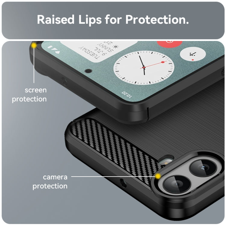 For Nothing CMF Phone 1 Carbon Fiber Brushed Texture TPU Phone Case
