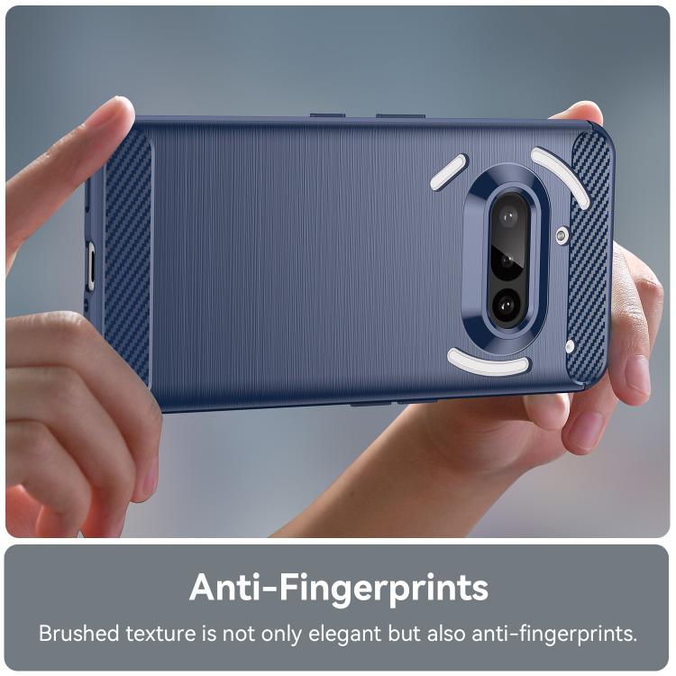 For Nothing Phone 3a Carbon Fiber Brushed Texture TPU Phone Case