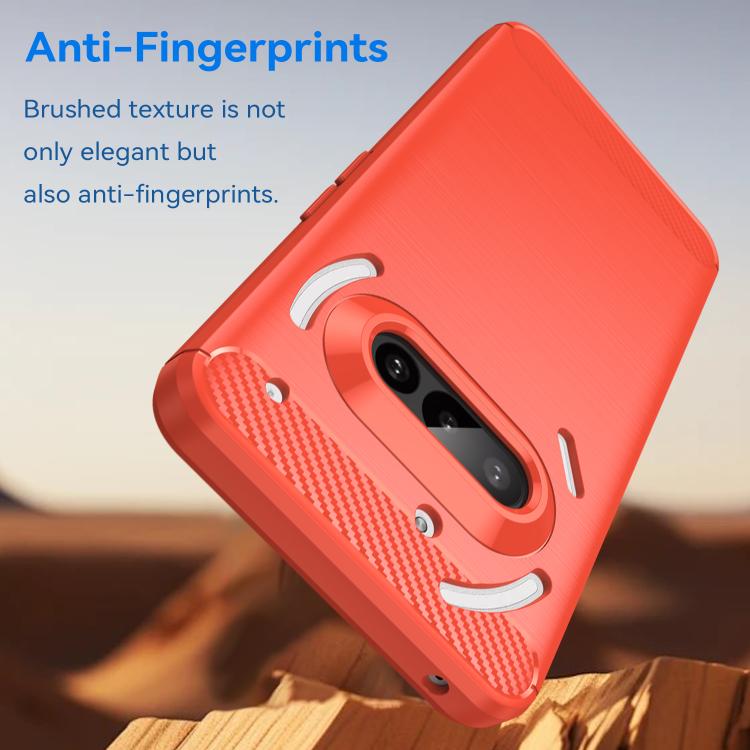 For Nothing Phone 3a Carbon Fiber Brushed Texture TPU Phone Case