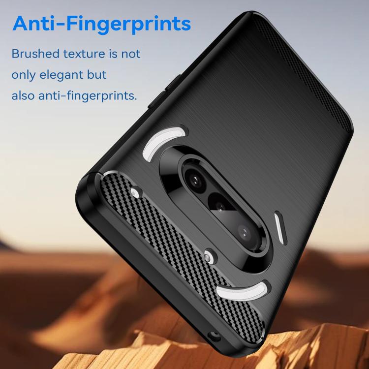 For Nothing Phone 3a Carbon Fiber Brushed Texture TPU Phone Case